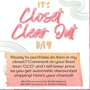 Today is Closet Clear Out 💥💥